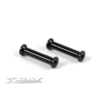 Xray T3 Alu Low Top Deck Mount - Black (2) (XR306515-K)