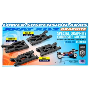 Xray Composite Suspension Arm Rear Lower Right - Graphite (XR323110-G)
