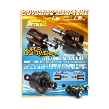 Xray XB808 Active Diff Outdrive Adapter - Lightweight - Hudy Spring Steel (2) (XR355162)
