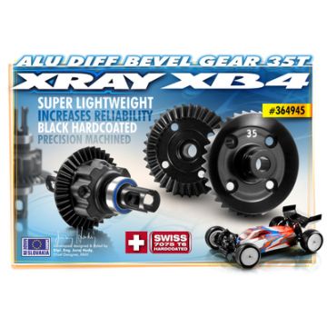 Xray Alu Diff. Bevel Gear 35T - 7075 T6 Hard Coated (XR364945)