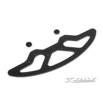 Xray X10 Graphite 2.5mm Front Bumper & Shims - V2 (XR371040)