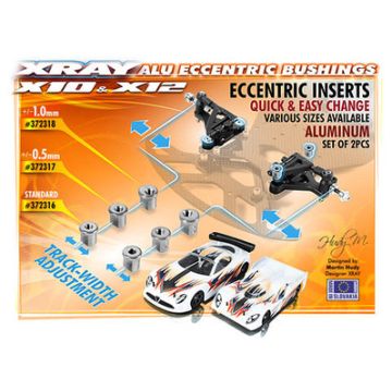 Xray Alu Eccentric Bushing 1.0mm (2) (XR372318)