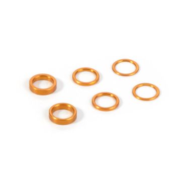 Xray Set Of Alu Shims 6.37X8.4mm (0.5mm, 1.0mm, 2.0mm) - Orange (XR375090-O)