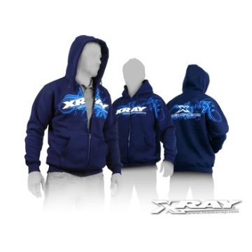 Xray Xray Sweater Hooded With Zipper - Blue (L) (XR395600L)