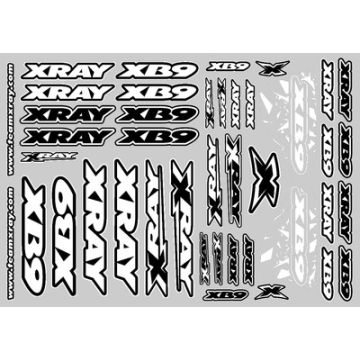 Xray Xray XB9 Sticker For Body - White (XR397358)
