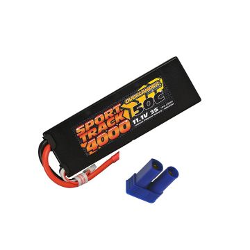 Overlander 4000mAh 11.1V 3S 50C Hard Case Sport Track LiPo Battery - EC5 (OL3261EC5)