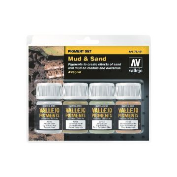 AV Vallejo Pigment Set - Mud & Sand (VAL73191)
