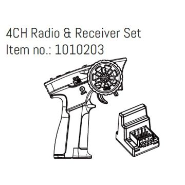 Absima 4CH Radio & Receiver Set - GOAT