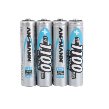 Ansmann NiMH AAA Rechargeable Battery 1.2V 1100mAh MaxE 4 Batteries (5035232)