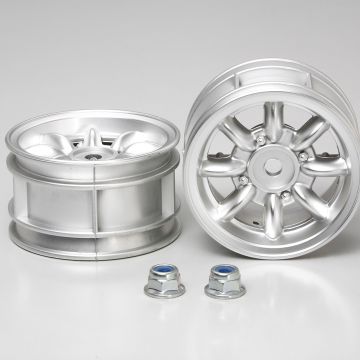 Tamiya Mini Cooper Chrome Plated Wheels - 2pcs (THC50676)