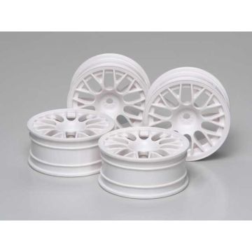 Tamiya Narrow White Mesh Wheels (2mm Offset) 4 Pcs (THC53468)
