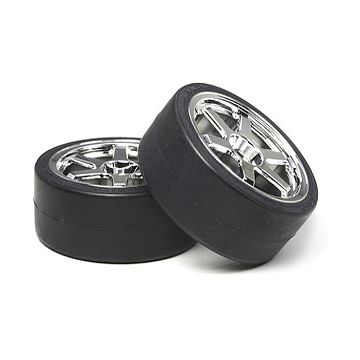 Tamiya 6-S Wheel W Drift Tyre X 2 26mm + 2 (THC53960)