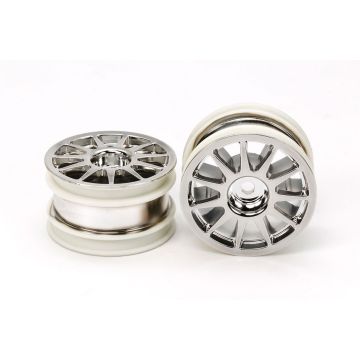 Tamiya M Chassis 11 Spoke Chrome Wheel (2) (THC54824)