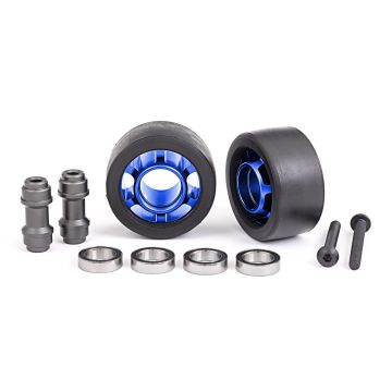 Traxxas Wheels, Wheelie Bar, 6061-T6 Aluminium Blue (2) (TRX7775X)