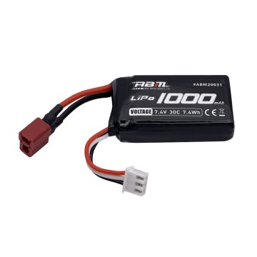 ABM-RC 7.4V 1000mAh 30C Lipo T-Plug - FTX Tracer (ABM20031)