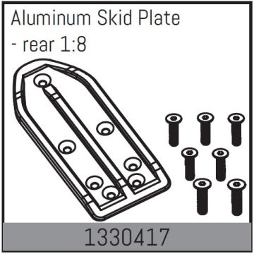 Absima Aluminium Skid Plate - Rear 1:8 (AB1330417)