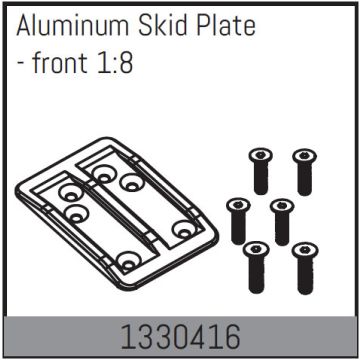 Absima Aluminium Skid Plate - Front 1:8 (AB1330416)