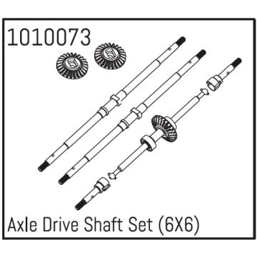 Absima Axle Drive Shaft Set (6X6)