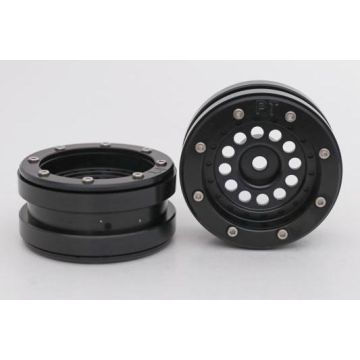 Metsafil Beadlock Wheels PT-Bullet Black/Black 1.9 (2 pcs)Â  (MT0020BBÂ )