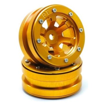 Metsafil Beadlock Wheels PT-Claw Gold/Gold 1.9 (2 pcs) (MT0060GOGO)