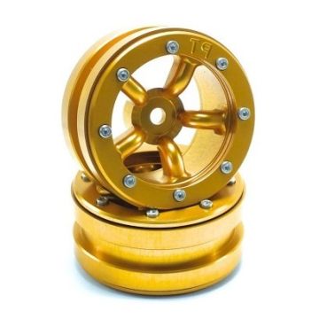 Metsafil Beadlock Wheels PT-Safari Gold/Gold 1.9 (2 pcs) (MT0010GOGO)