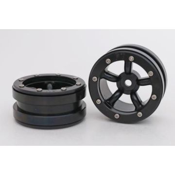 Metsafil Beadlock Wheels PT-Safari Black/Black 1.9 (2 pcs)Â  (MT0010BBÂ )