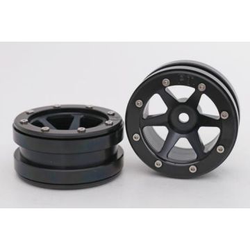 Metsafil Beadlock Wheels PT-Slingshot Black/Black 1.9 (2 pcs)Â  (MT0030BBÂ )