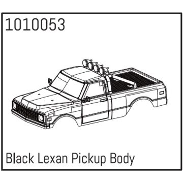 Absima Black Lexan Pickup Body