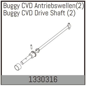 Absima Buggy Cvd Drive Shaft (2) (AB1330316)