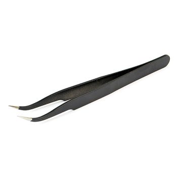 Centro Curved Black Tweezers (C0519C)