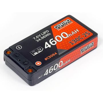 Centro 4600mAh 2s 7.6V HV 130C Hard Case LP Shorty 5mm (C5064)