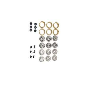 Absima CR-18P 6X6 1.2 Steelie Bead Lock Wheel ( Silver )