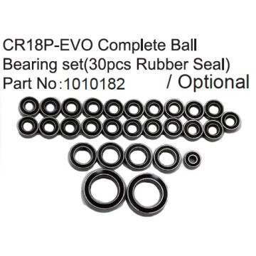 Absima CR18P-EVO Complete Ball Bearing Set ( 30pcs Rubber Seal )