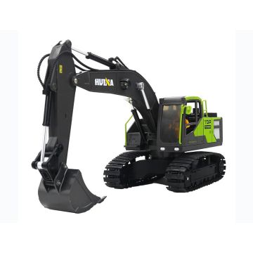 Huina 2.4Ghz 11CH RC Excavator Green 680Â° Turntable w/Smoke (CY1661)