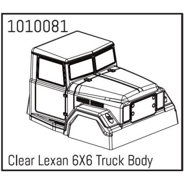 Absima Clear Lexan 6X6 Truck Body