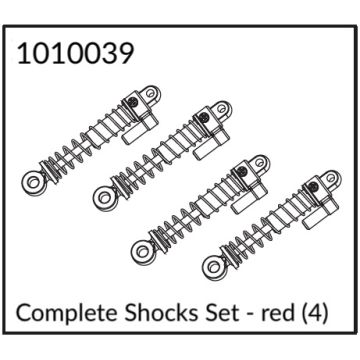 Absima Complete Shocks Set - red (4)
