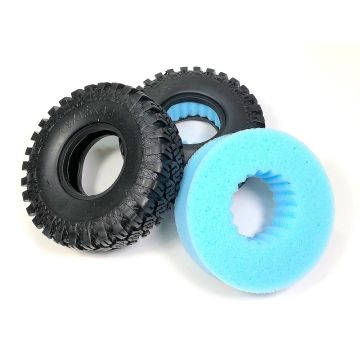 Absima Tire Set Crawler "Super Soft with Rebound Sponge" 114mm (2) (AB2500033)