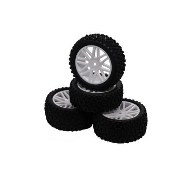 SC Models 1:10 Off Road Wheel Set 12mm Hex - White (SCDTHW00002A)