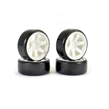 SC Models 1:10th Drift Tyres 6-Spoke White (SCDTHW00004A)