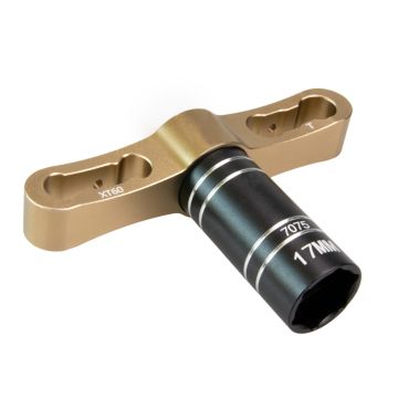 SC Models Aluminium 17mm Wheel Nut Wrench - Gold (SCDTTA42001D)