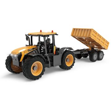 Double E 1:24 JCB RC Farm Tractor With Tipping Trailer (E683-003)