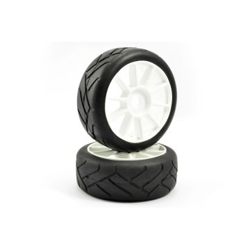 Fastrax 1:8th Premounted Slick Tyres 'Grid Iron/10 Spoke' (FAST0013)
