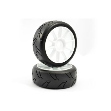 Fastrax 1:8th Premounted Slick Tyres 'Hawk/Split Spoke' (FAST0016)