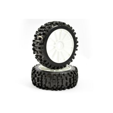 Fastrax 1:8th Premounted Buggy Tyres 'Rock-Block/12 Spoke' (FAST0026)