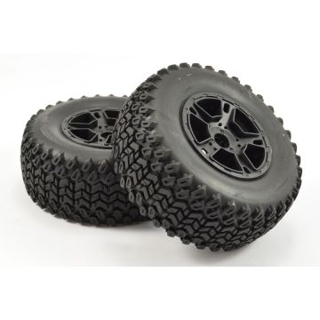 Fastrax 1:10 SC Zigzag Mounted 5 Spoke Black (Pr) (FAST1110B)