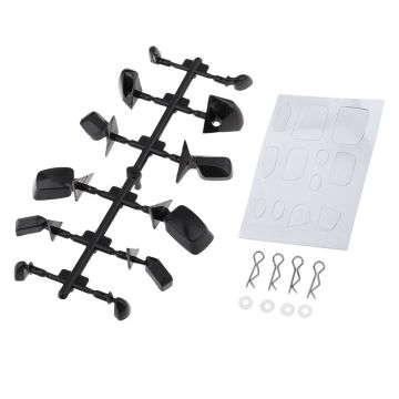 Fastrax Wing Mirror Set Black - 6 Types (FAST2222)