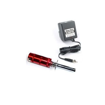 Fastrax Aluminium Metered Glow Starter 2100mah Ni-Cd & UK Charger (FAST50M)