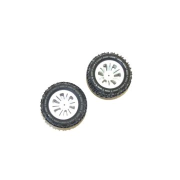 FTX Carnage Mounted Wheel/Tyre Complete Pair - White (FTX6310W)