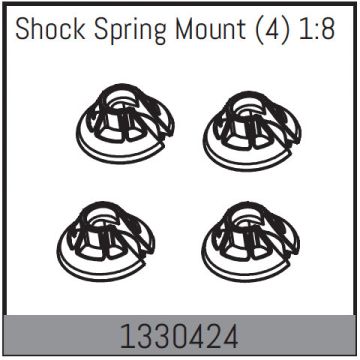 Absima Shock Spring Mount (4) 1:8 (AB1330424)
