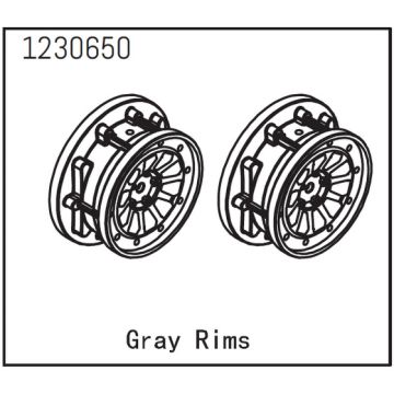 Absima Rims Grey - Sherpa  (2) (AB1230650)